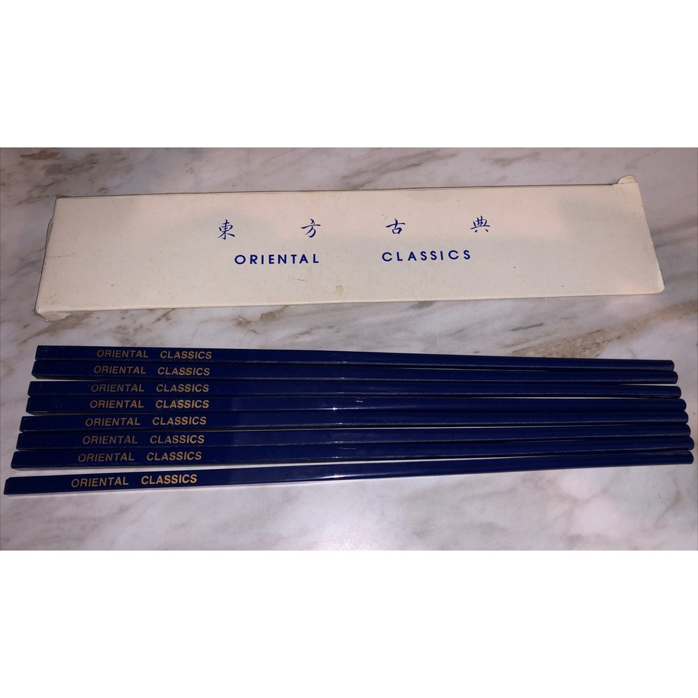 Vintage Oriental Classics ChopSticks‎ 4 Pair Royal Blue